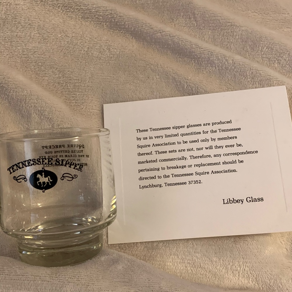 VINTAGE JACK DANIELS TENNESSEE SIPPER GLASSES